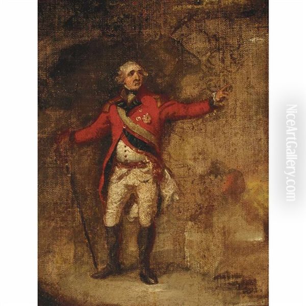 Portrait Of General Sir George Eliott, Lord Heathfield Of Gibraltar Oil Painting by Mather Brown