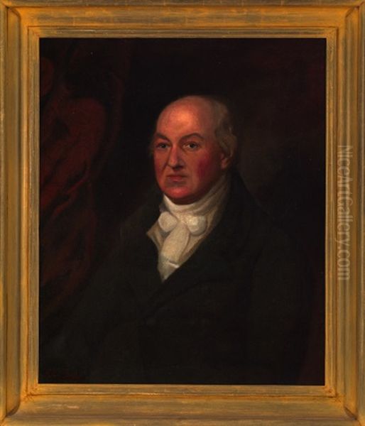 Portrait Of A Gentleman Wearing A Black Coat Oil Painting by Mather Brown