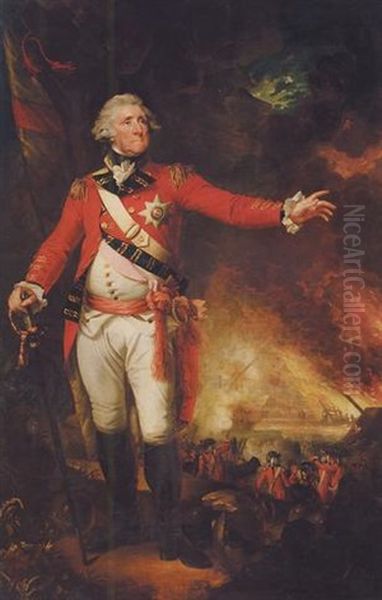 Portrait Of Sir George Augustus Eliott, Baron Heathfield Oil Painting by Mather Brown