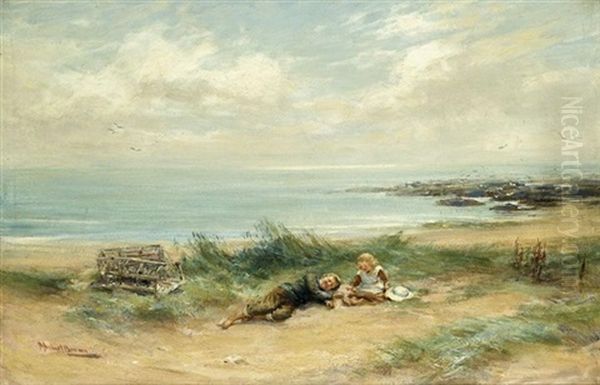 Resting In The Dunes Oil Painting by Michael Brown