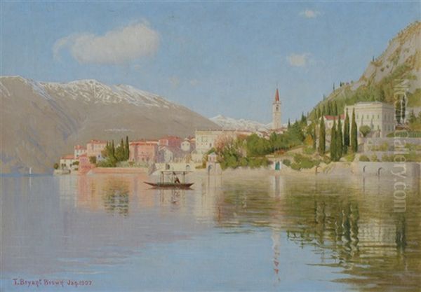 Varenna, Lake Como Oil Painting by T. Bryant Brown