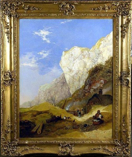 Paysage Montagneux Anime Oil Painting by Joseph William Allen