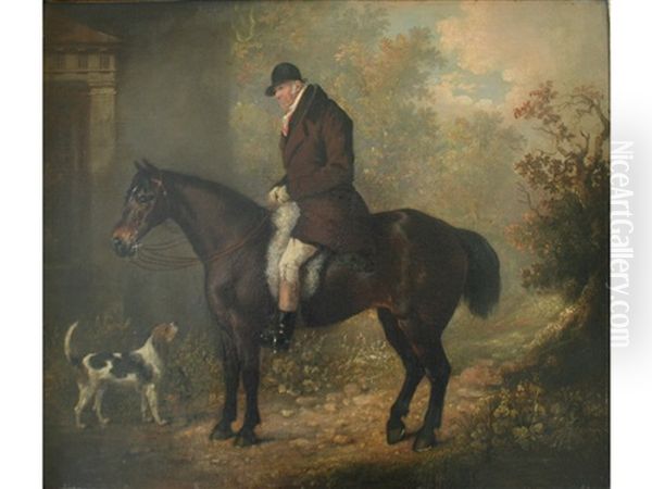 Portrait Of Charles Loraine Smith, Sportsman And Artist (1751-1835) Oil Painting by William Brown