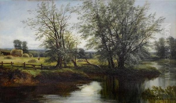 Willow Trees Oil Painting by William Beattie Brown