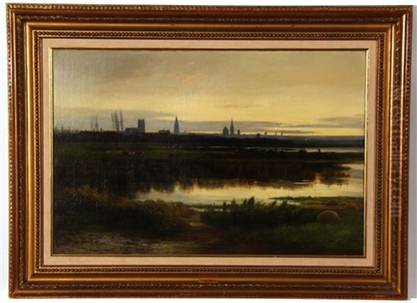 Dawn Over Meadow Oil Painting by William Beattie Brown