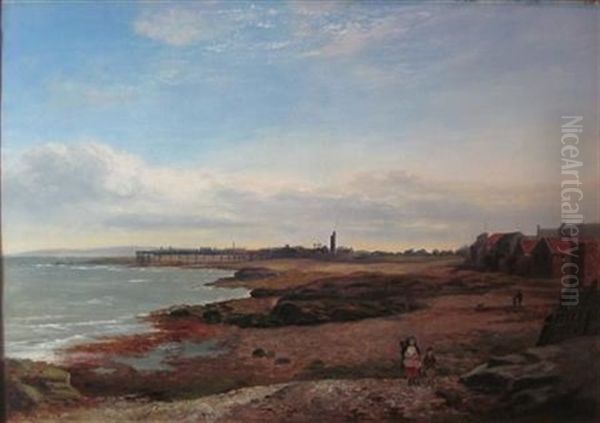 On The East Coast Near Cockenzie Oil Painting by William Beattie Brown