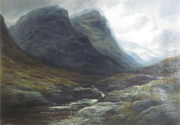 Gloomy Glencoe Oil Painting by William Beattie Brown