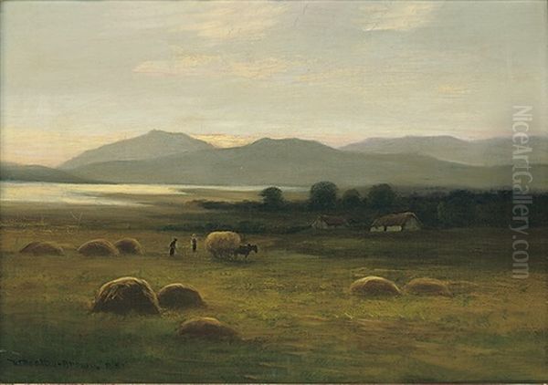 Hay Time, Loch Linnhe Oil Painting by William Beattie Brown