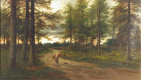 The Forest Road, Glen Lednock, Perthshire Oil Painting by William Beattie Brown