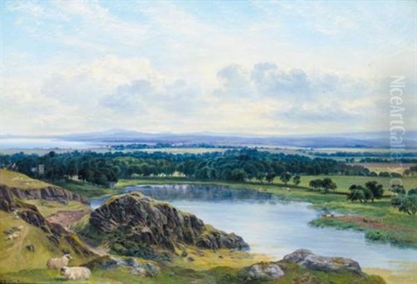 Duddingston Loch, Autumn Morning Oil Painting by William Beattie Brown