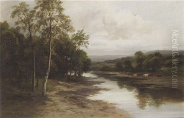 On The River Tay, Perthshire Oil Painting by William Beattie Brown