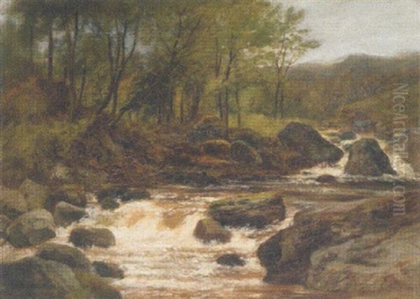 On Ben Ledi Burn Oil Painting by William Beattie Brown