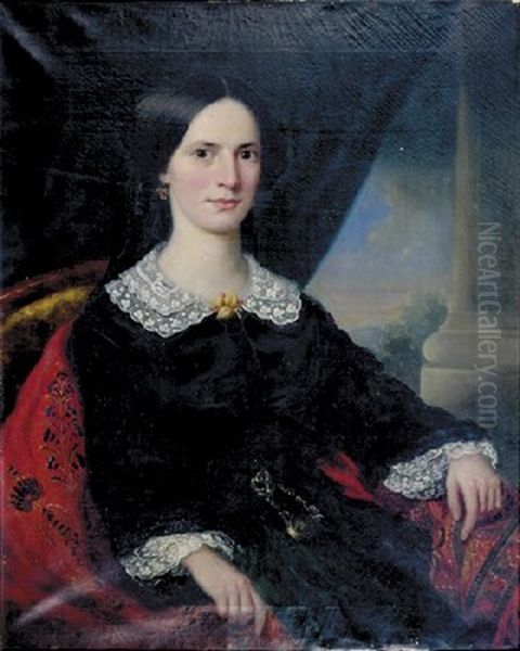 Portrait Of Anne Blount Pettigrew Mckay Oil Painting by William Garl Brown