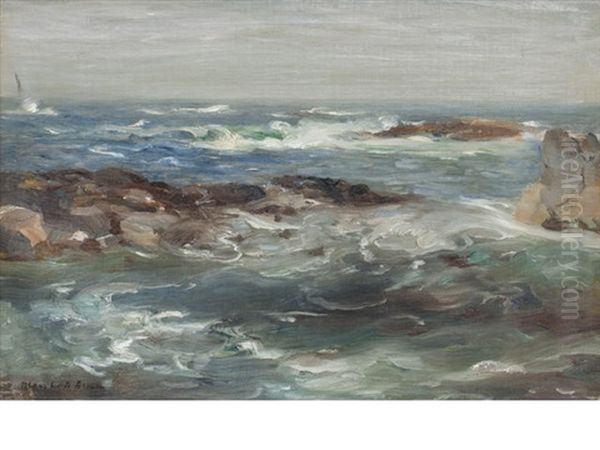 Berwickshire Coast Oil Painting by William Marshall Brown