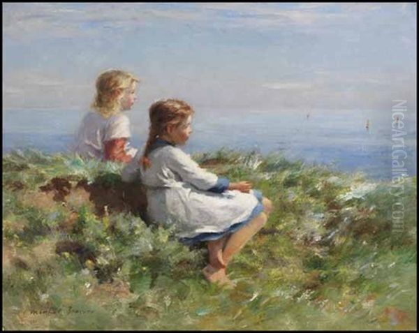 Overlooking The Bay Oil Painting by William Marshall Brown