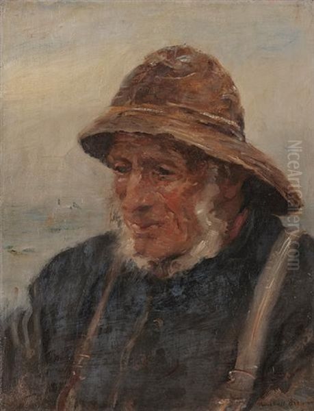 The Fisherman Oil Painting by William Marshall Brown