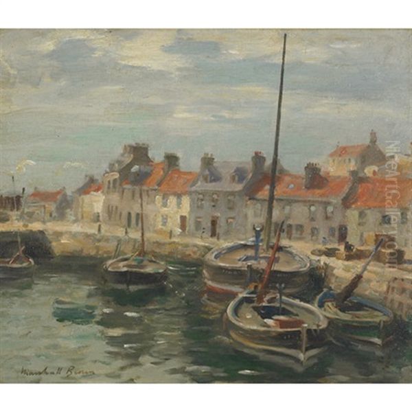 Eyemouth Harbor Oil Painting by William Marshall Brown