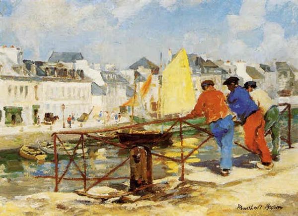 Concarneau Men Oil Painting by William Marshall Brown