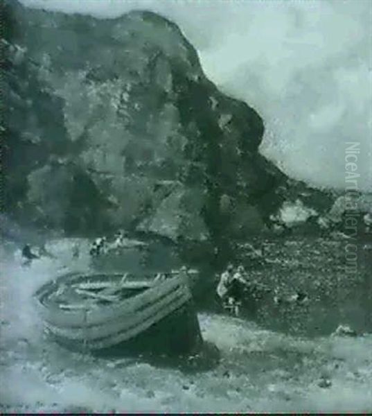 Ashore Oil Painting by William Marshall Brown