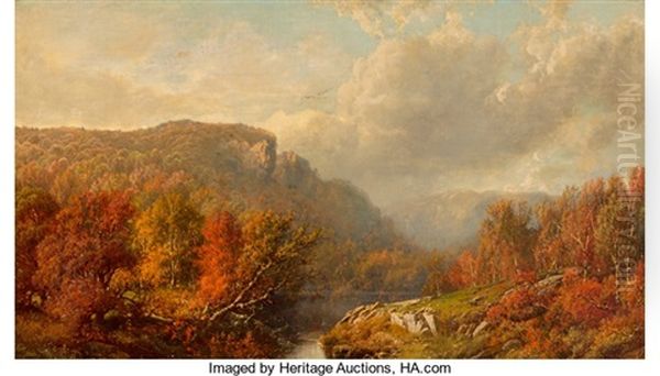 October In The Blue Mountains Oil Painting by William Mason Brown