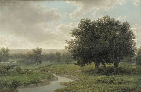 In Essex County, New Jersey Oil Painting by William Mason Brown