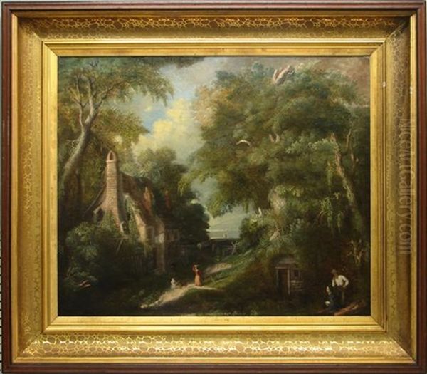 Summer By The Lake Oil Painting by William Mason Brown