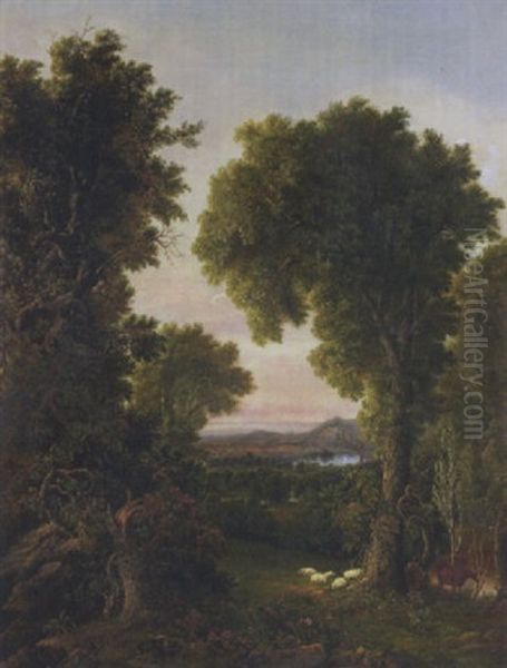 Landscape In April Oil Painting by William Mason Brown