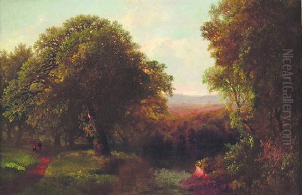 Path By The River Oil Painting by William Mason Brown