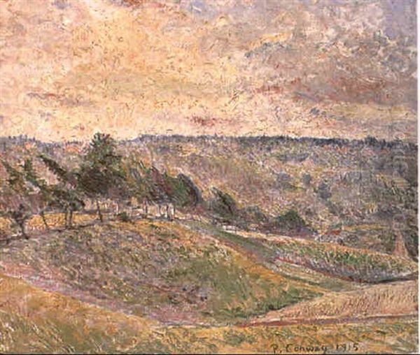 Dawn At Bourne, Near Farnham, Surrey Oil Painting by James Brown