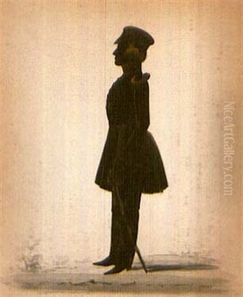 Silhouette Portrait Of A Solider Oil Painting by William Henry Brown