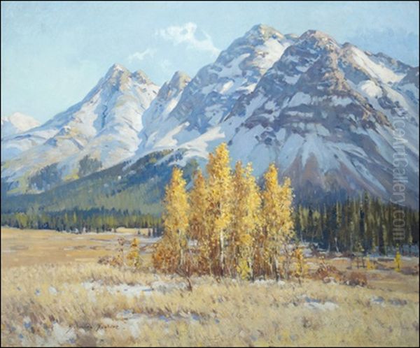 Aspens, October Oil Painting by Belmore Browne