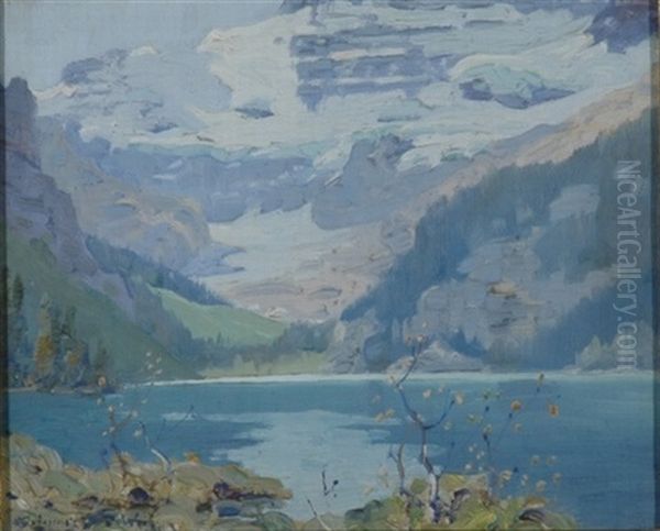 Lake Louise, Canadian Rockies, August Oil Painting by Belmore Browne