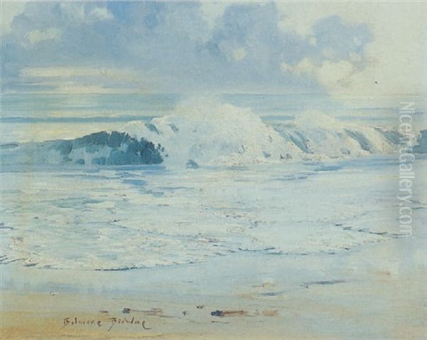 Breaking Waves Oil Painting by Belmore Browne