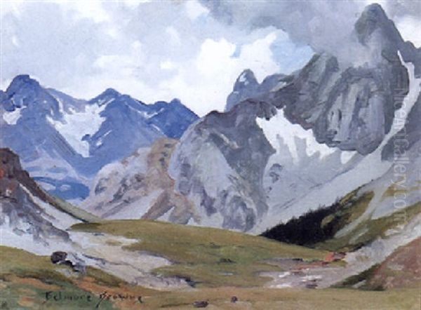 Canadian Rockies Oil Painting by Belmore Browne