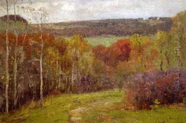 The Distant Meadow: Oregon, Illinois Oil Painting by Charles Francis Browne