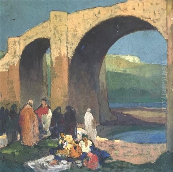 The Picnic Oil Painting by George Elmer Browne