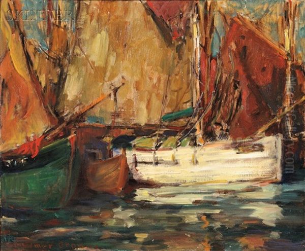 Harbor View Oil Painting by George Elmer Browne