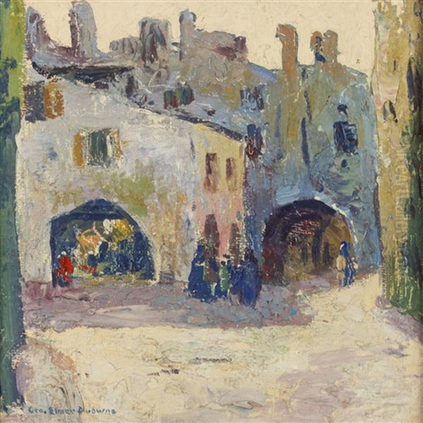 Arched Streets In Chioggia, Italy Oil Painting by George Elmer Browne