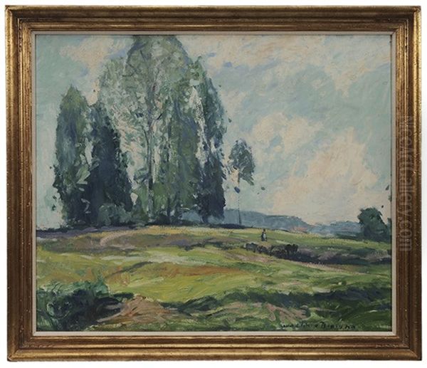 Landscape With Stand Of Trees Oil Painting by George Elmer Browne