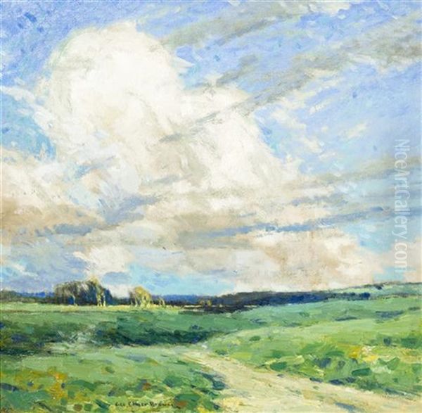 Rolling Green Hills Oil Painting by George Elmer Browne