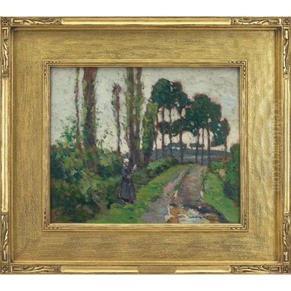 Country Path Oil Painting by George Elmer Browne