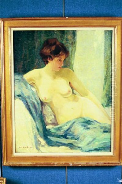 Nude By The Window Oil Painting by George Elmer Browne