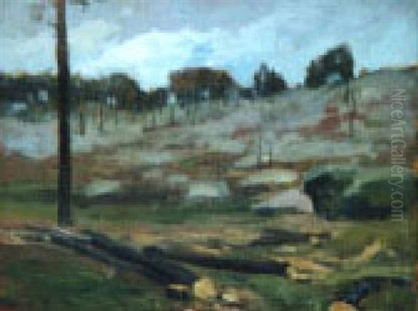 Clearing Beneath A Hill Oil Painting by George Elmer Browne