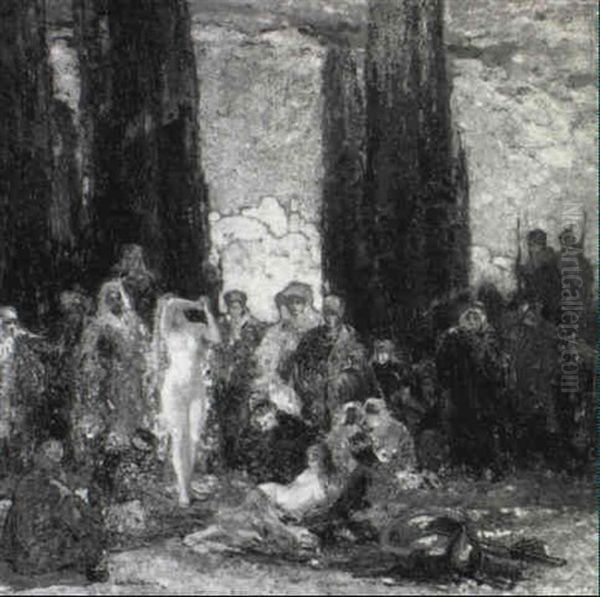 The Slave Market Oil Painting by George Elmer Browne