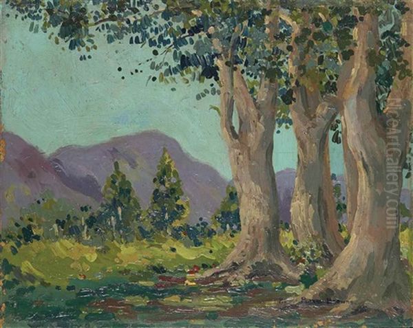 Paysage Aux Peupliers Oil Painting by Harold Putnam Browne