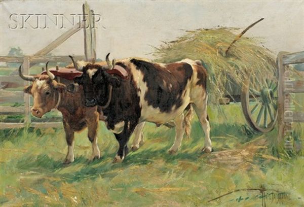 The Last Load Oil Painting by Matilda (Van Wyck) Browne