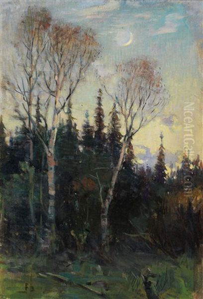 Evening In May Oil Painting by Peleg Franklin Brownell