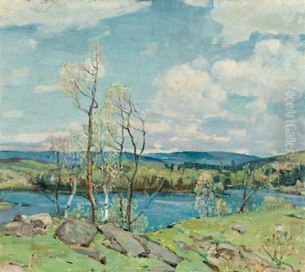 Lake In Spring, Gatineau Oil Painting by Peleg Franklin Brownell