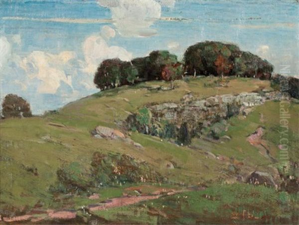 Summer Landscape Oil Painting by Peleg Franklin Brownell