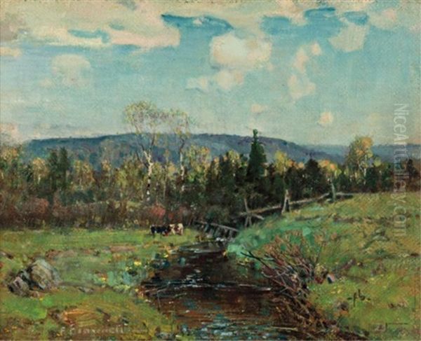 The Meadow Stream Oil Painting by Peleg Franklin Brownell